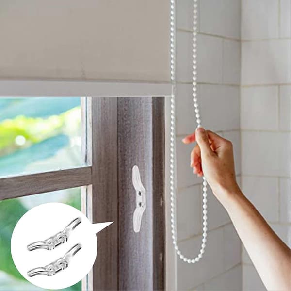 12 Pcs. Transparent Cord Holders for Blinds Keep Your Window Blinds and Curtains Tidy Stable Positioning Hooks KAESI[RM]