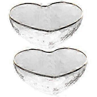 2 stk. glasspuddingboller geléboller hjerteformede dessertboller til hjemmet