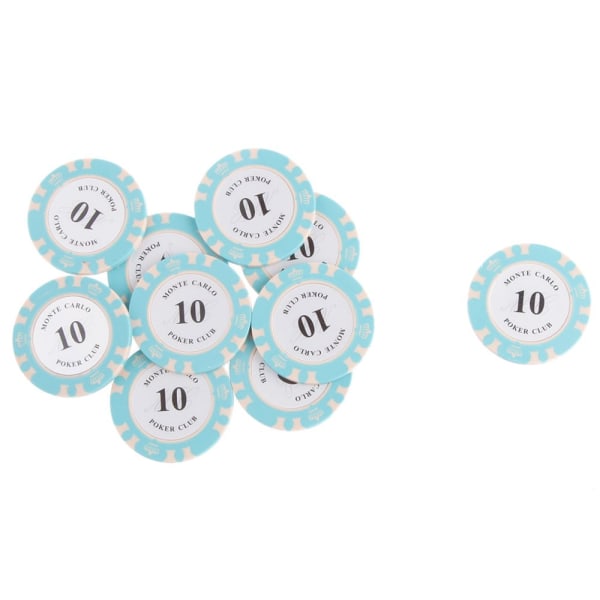 MagiDeal PP Clay Casino Pokermarker Mahjong Brädspelsräknare 10 dollar