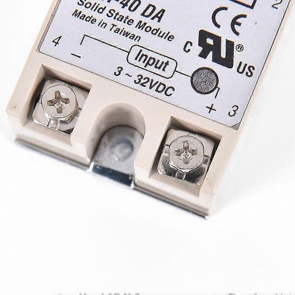 40A Solid State Relæ med beskyttelsesdæksel til AC-belastning og DC-kontrol Silver SSR-40DA