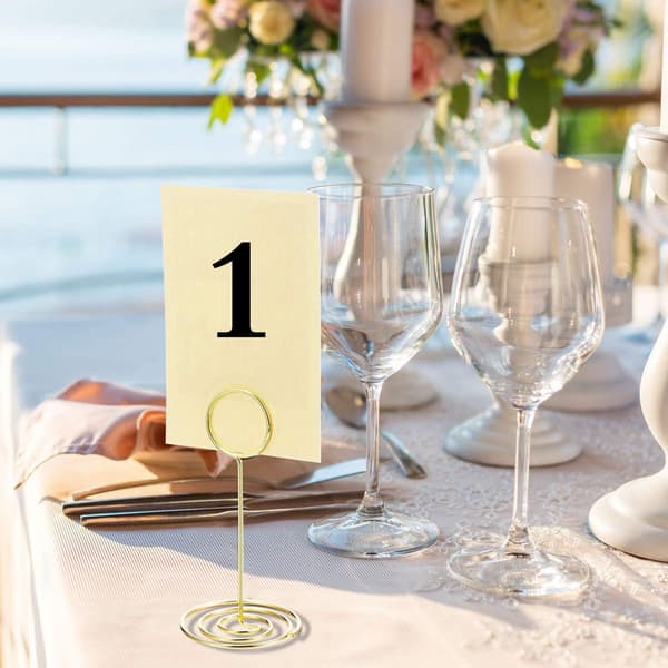 24 Pieces Gold Table Number Holders Wedding Place Card Holders