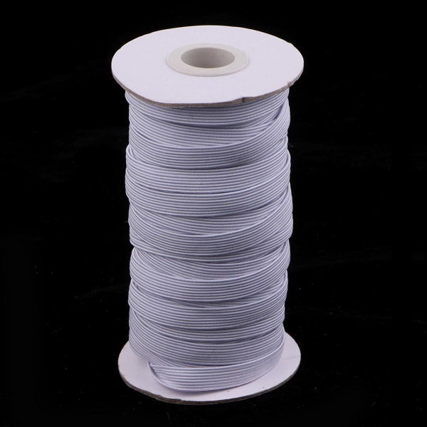 8 mm elastisk sömnad elastisk snöre av elastiskt band för kläder vita