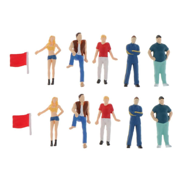 12x 1:64 Gatubild Diorama Figurer Karaktär Resin Modell Layout Dekor
