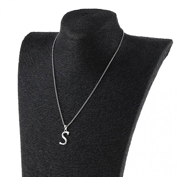 a-z alfabet mode initial bokstav hänge halsband kedja smycken s