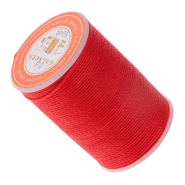 0,8 mm Rund Polyester Vaxtråd Sömnad DIY Hantverk Röd Sömnad