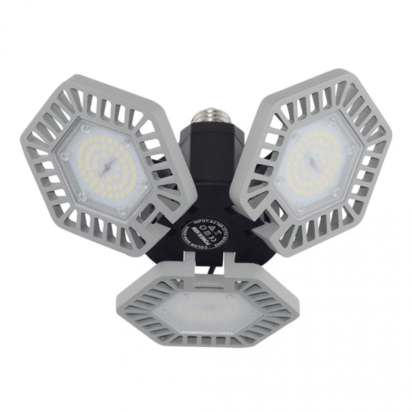 Garage Taklampor E27 6 Glödlampor Deformerbara Vikbara LED-paneler 160W Grå