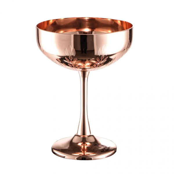 2x Tekopp Tumbler Stålvinsglas Perfekt Present Bröllopsdekorationer Koppar Färg