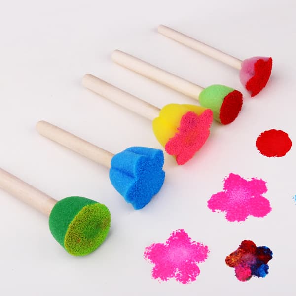 [RM]30 pcs Kids Paint Brushes Set Fun Children Early Learning Sponge Painting Brushes Kit