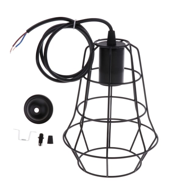 hängande lampskärm hängande järnlampa skärm tråd vintage ljus