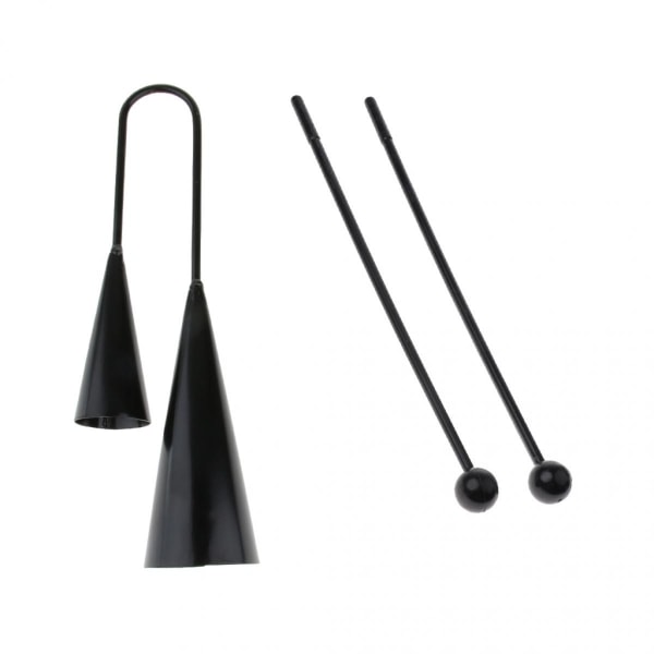 Par slagverksklubba trumpinnar + U-Shape Design Cowbell