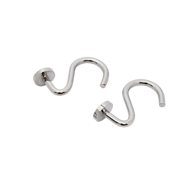 5-pack metall duschdraperikrokar, duschring, duschdraperikrokar, silver