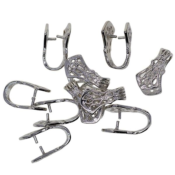 10 st Koppar Pinch Bails Hängen Berlocker Pinch Clip Smycken DIY 18x10x10mm