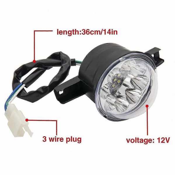 2 stk. 12V LED ATV Forlygter Kompatible med 125cc til 300cc Køretøjer White