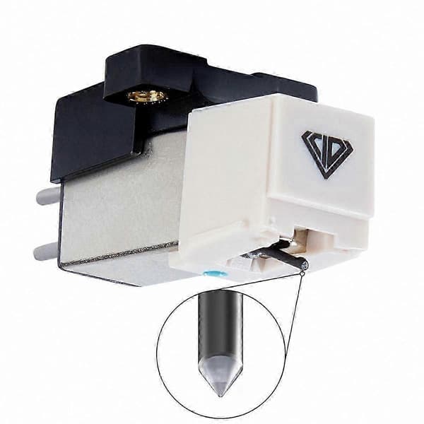 Magnetisk Stylus-erstatning til pladespiller White  Black