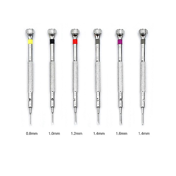 [RM]6 pcs. Steel Watchmaker Tools & 6 pcs. Replacement Drill Bits for Watchmakers - Remove, Adjust and Repair