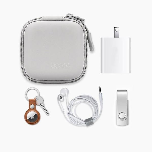 Bärbar Mini Hård Skal Digital Gadget Förvaringsväska Konstläder Hörlursladdare Fodral Datakabel USB-minne Organizer