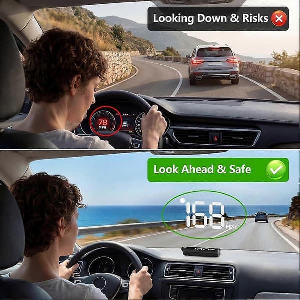 Hoveder til UP Display til biler Forrude, GPS System Tilbehørsholder til bilforrude Black