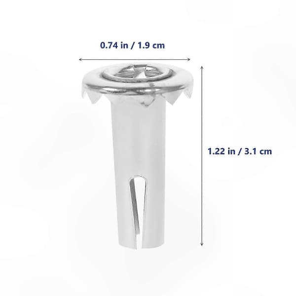 20-pak møbelhjulbøsningsindsatser til stole og borde Silver 3.1X1.9X1.9CM