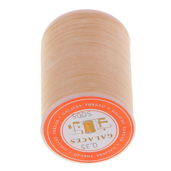 Polyester Rund Vaxad Tråd 0.35mm Sömnad DIY Hantverk Beige