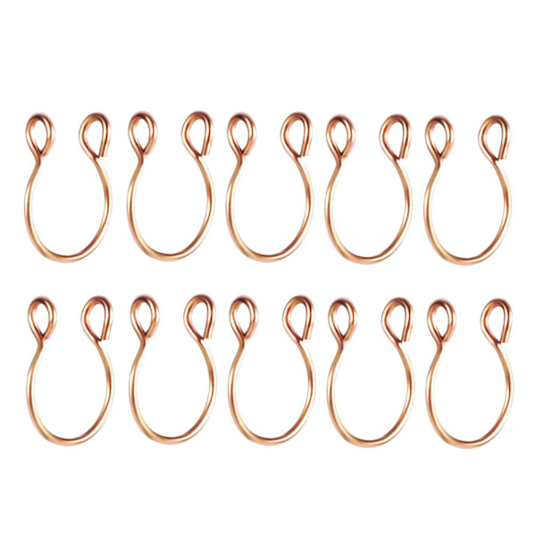 10 Stycken Falska Näsringar Båge Clip On Icke Piercade Falska Smycken Roséguld