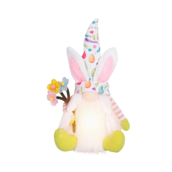 Sajy Påskdag Ljusslingor Dockhänge Hem Helgdag Dvärgprydnader Fönster Tomte