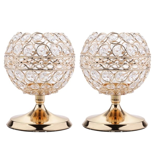 2x Bling Crystal Votive värmeljusljusstakar Ljusstake Centerpieces