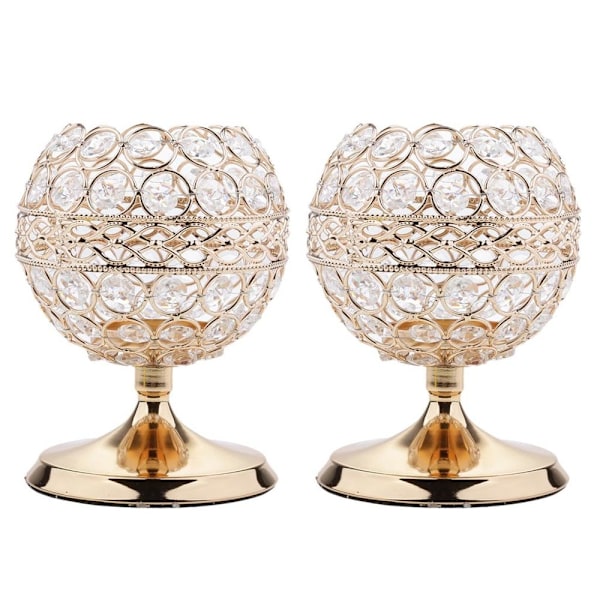 2x Bling Kristall Votiv Värmeljushållare Ljusstake Dekorationer
