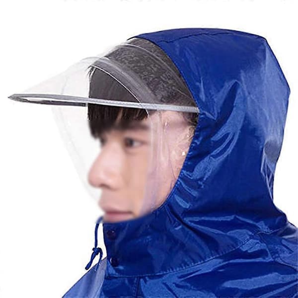 Vanntett regnponcho sykkel regnkapper lett gjenbrukbar Royal blue