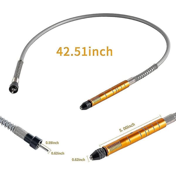 [RM]Flexible Shaft Adapter Accessory, Flexible Drill Extension Cable Chuck And Compatible Grinding Tool With