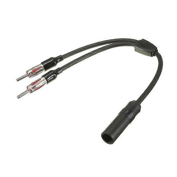 Universal bilradioantennefordeler 1 hunn til 2 hann antenneadapterkabel FM AM stereolyd