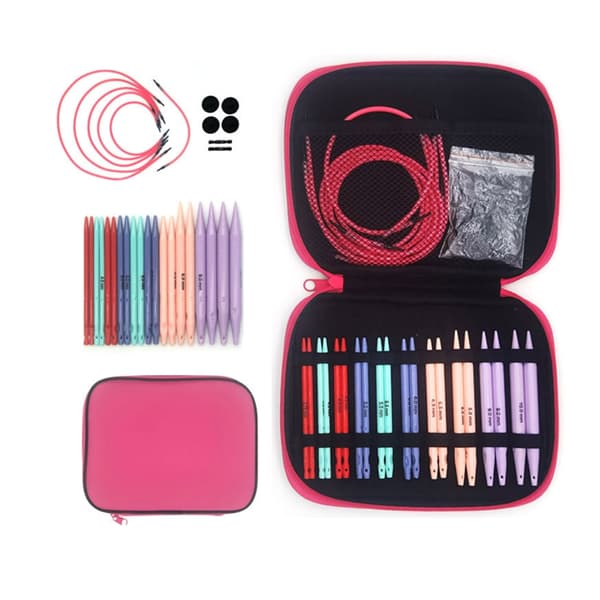 [RM]10 par ABS udskiftelige rundpinde med etui 3,75mm-10mm