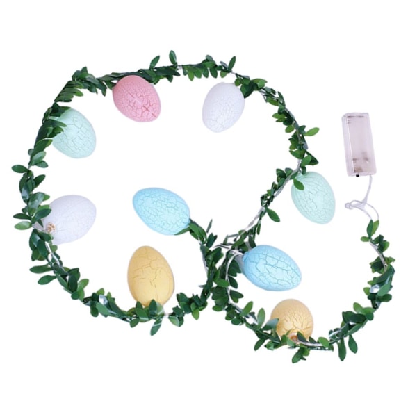 Påskägg Ljusslinga DIY Utomhusfest Dekor Spräckta Ägg 2.6m