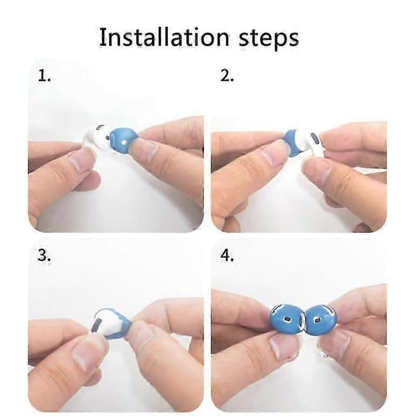 5 par øreproppbeskyttere, komfortable for Air Pods 4, støydempende