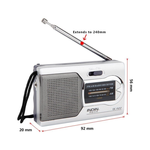 FM bärbar radio, bärbar stereoradio