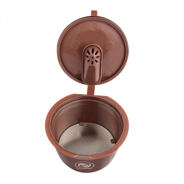 Påfyllningsbar kaffekapselkopp för Nescafes kaffemaskin Brun