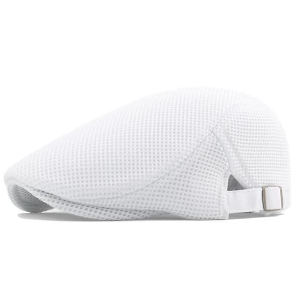 Pxcl Sommer Hul Mesh Cap Pustende Beret Dame Solskjerm Herrehatt white