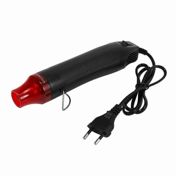 300W Mini Varmepistol Værktøj til Krympeindpakning, Tørring, Gør-det-selv-projekter Black
