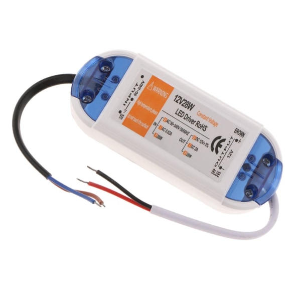 LED-transformator för belysning, elektronisk transformator DC 12V till AC 90-240V 28W