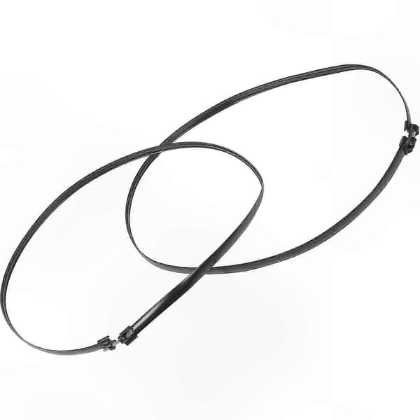 2-pak plastik ventilatorbøjler med binderinge til elektriske ventilatorer Black 43.50X43.50X1.20CM
