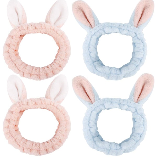 4 st Kvinnor Flickor Mode Söt Mjuk Fleece Rosett Elastiskt Hårband