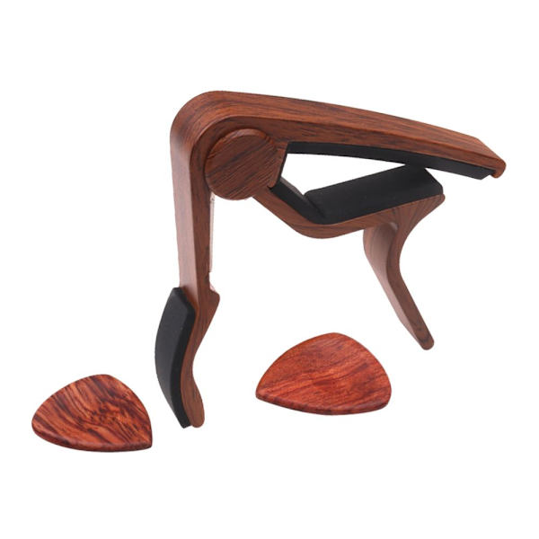 Gitarr Capo 2st Plektrum Trä