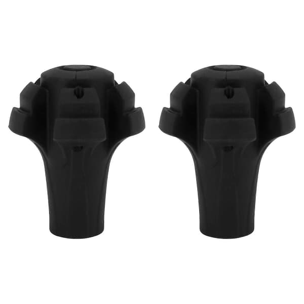 [RM]6X Firepakke med ekstra holdbare gummierstatningsspidser (erstatningsfødder/poter/ferruler/kapper) til vandrestave Black