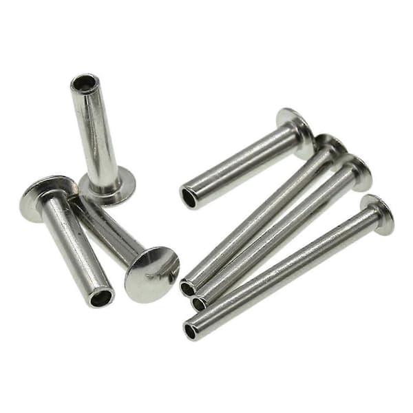 Ovale halv-rørnagle 304 rustfritt stål halv hul M3 M4 3-30mm