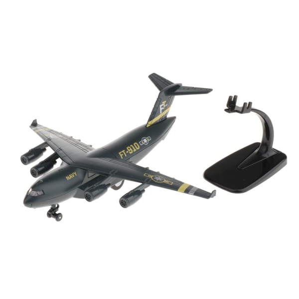 Flygplansleksaker Transport Plan Legering Flygplan Diecast Flygplansmodell Present Svart