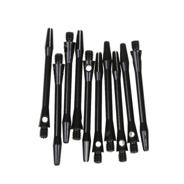 10 Stycken 53mm 2BA Tråd Aluminiumlegering Återspårade Dart Skaft Svart