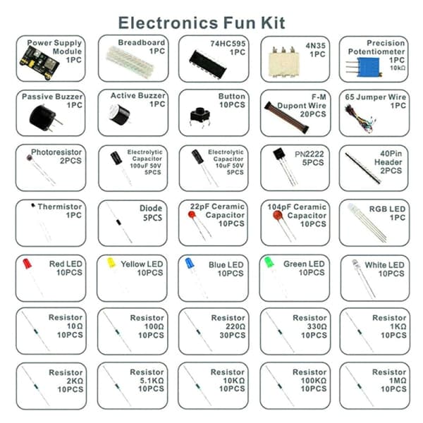 DIY-elektroniikkakomponenttisarja 830 liitäntäpisteen kytkentälevy Ardille