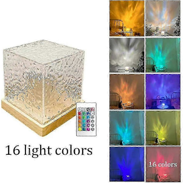 Celestial Lamp, Northern Lights Cube Lamp, 16 Colors Wave With Remote Control, Rechargeable
