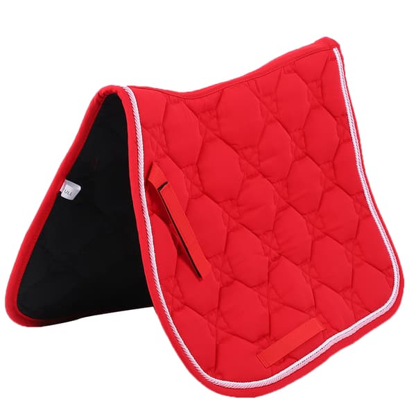 [RM]Breathable Double Braided PP Woven Handle Horse Saddle Pad Durable Cotton Soft Sweat-Absorbent Red