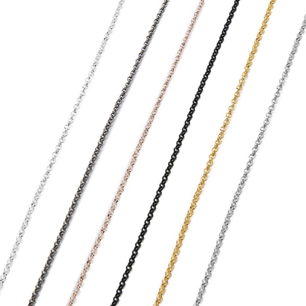 10 meter svansförlängningskedja för gör-det-själv smycken armband halsband 2 mm silver