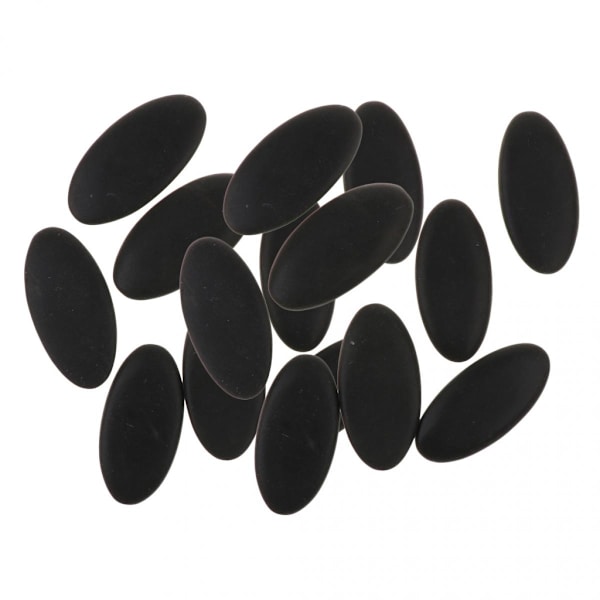 16 st Stora Spa Varma Stenar Naturliga Massagestenar Basalt Kit Massagekit - 5x6 Cm Svart